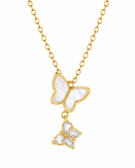 Flutter Charm Gold Butterfly Necklace