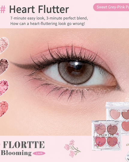 FLORTTE Blooming Love 4-Colour Eyeshadow Palette
