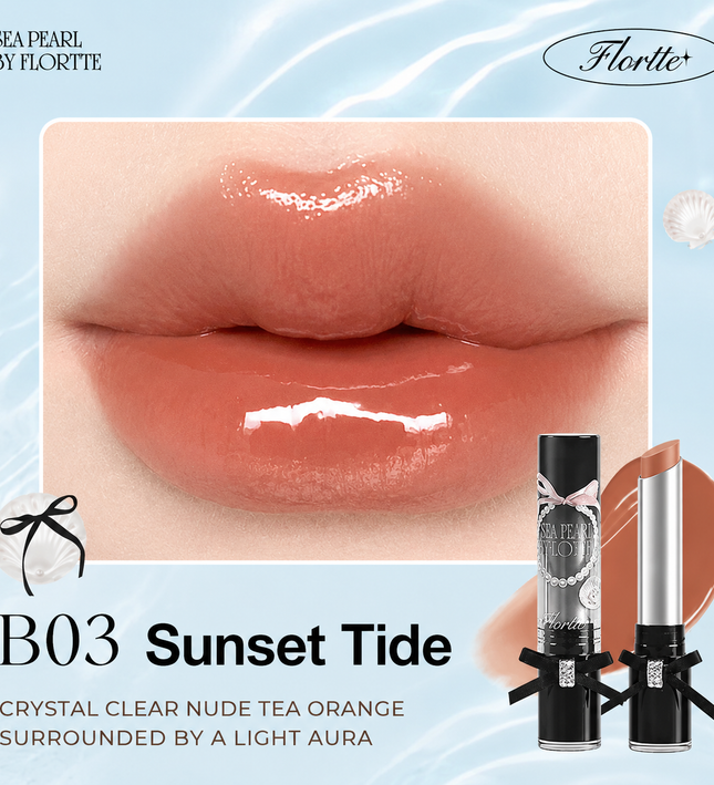 FLORTTE Sea Pearl Series Solid Lip Gloss Lip Stick