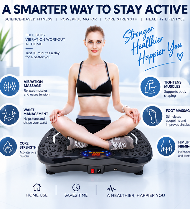 Vibration Plate Fitness Exercise and Massage Machine