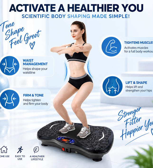 Vibration Plate Fitness Exercise and Massage Machine