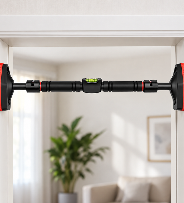Adjustable Doorway Pull Up Bar – Heavy Duty Home Workout Bar 96–135cm