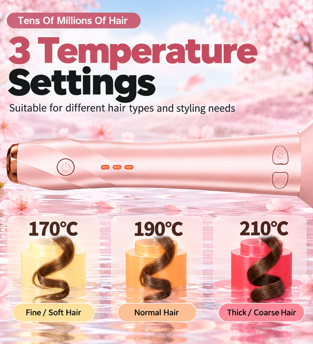 Automatic Easy Curling Iron PINK – 28mm Large Barrel
