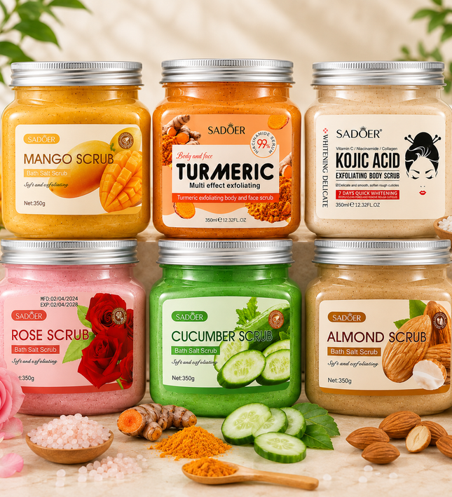 SADOER Exfoliating Body Scrub Collection – 350g