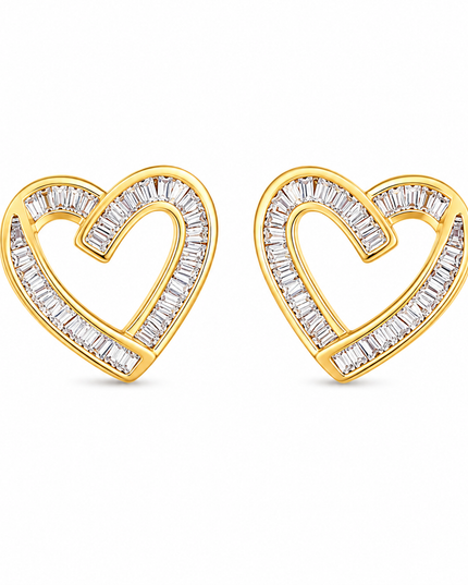 Everheart Gold Crystal Heart Earrings
