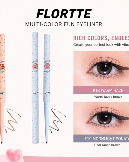 Flortte Ultra-Slim Gel Eyeliner Pencil