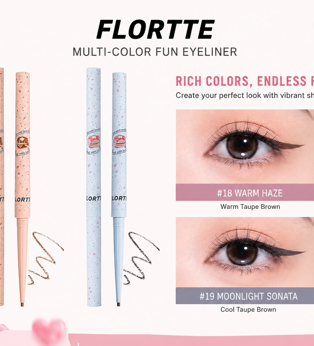 Flortte Ultra-Slim Gel Eyeliner Pencil