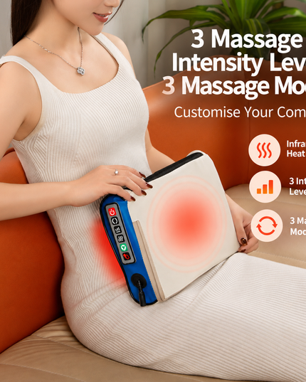Multi-Function Heated Massage Pillow – Deep Kneading Neck, Back & Body Massager