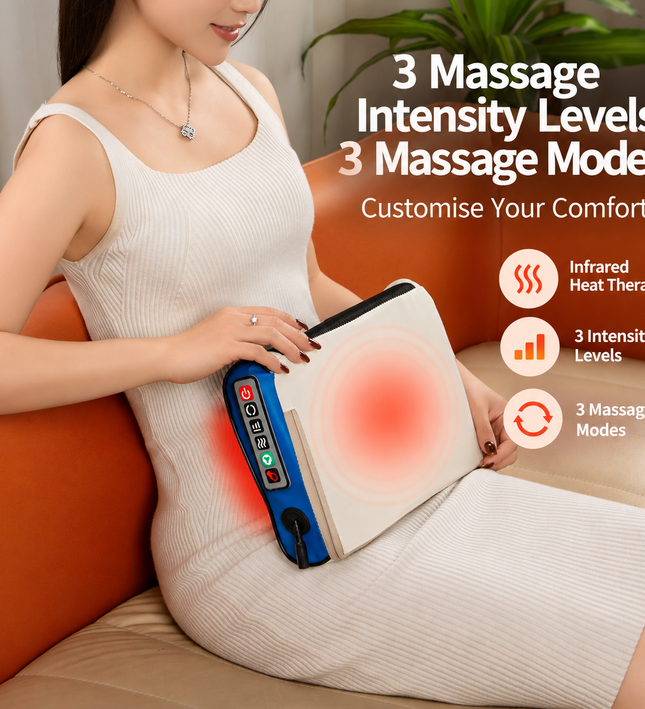 Multi-Function Heated Massage Pillow – Deep Kneading Neck, Back & Body Massager