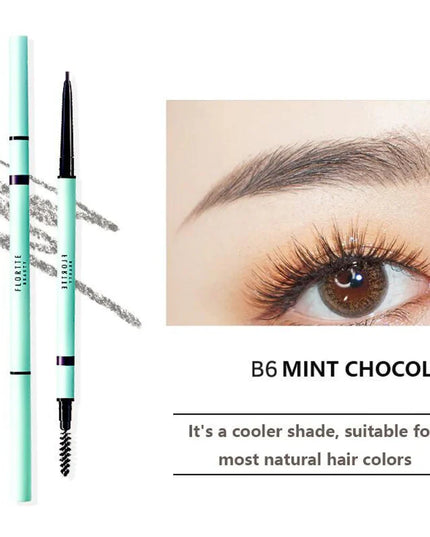 FLORTTE Rotating Double-Ended Eyebrow Pencil with Brush