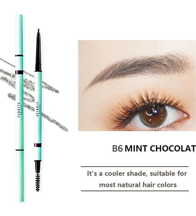 FLORTTE Rotating Double-Ended Eyebrow Pencil with Brush