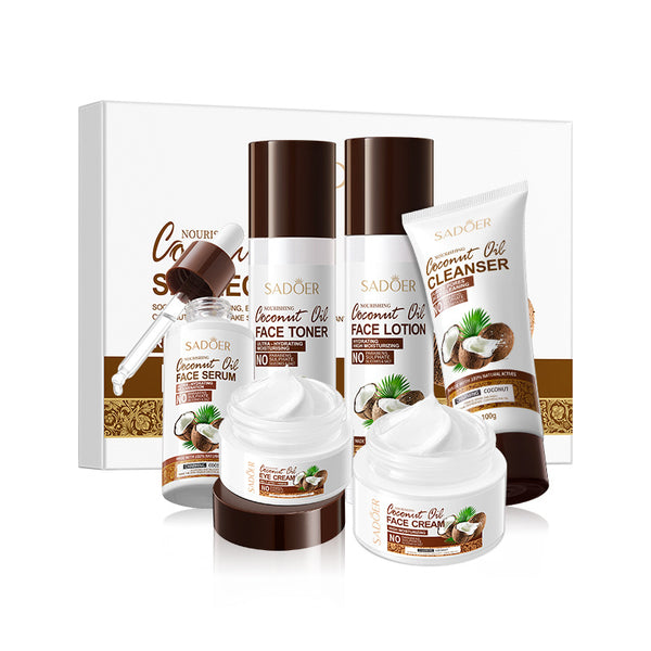 SADOER Moisturizing &amp; Hydrating Coconut Oil 6-Piece Skin Care Set