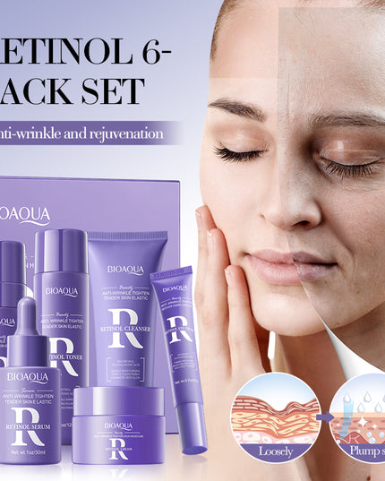 BIOAQUA Natural Skin Care Kit Retinol Brightening Serum Face Care Anti-aging Anti-wrinkle Moisturizing Retinol Skin Care Set