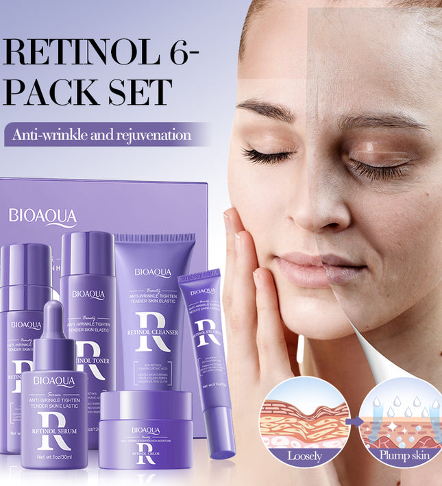 BIOAQUA Natural Skin Care Kit Retinol Brightening Serum Face Care Anti-aging Anti-wrinkle Moisturizing Retinol Skin Care Set