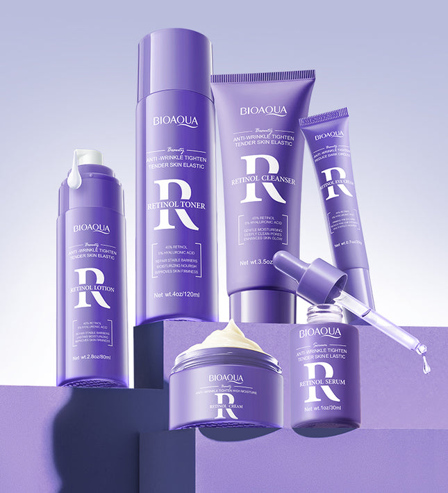 BIOAQUA Natural Skin Care Kit Retinol Brightening Serum Face Care Anti-aging Anti-wrinkle Moisturizing Retinol Skin Care Set