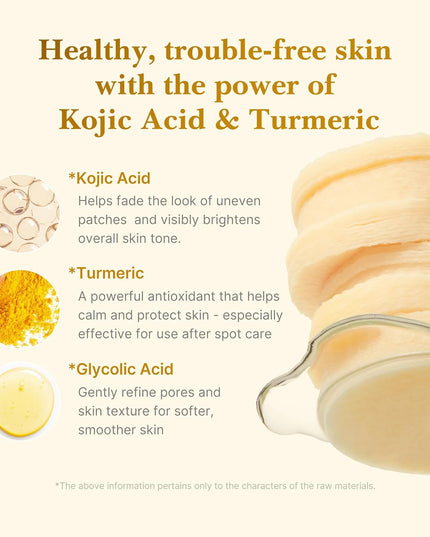 Medicube Arbutin & Turmeric Clarifying Toner Pads for Problem Skin