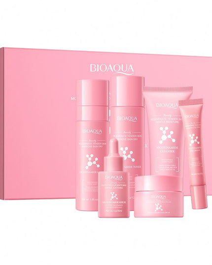 BIOAQUA Private Label Nicotinamide Moisturizing 6-piece Set Custom Korean Cosmetics Whitening Brightening Skin Care Set