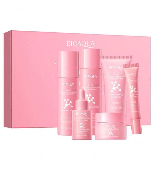BIOAQUA Private Label Nicotinamide Moisturizing 6-piece Set Custom Korean Cosmetics Whitening Brightening Skin Care Set
