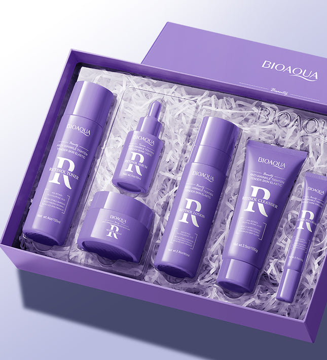 BIOAQUA Natural Skin Care Kit Retinol Brightening Serum Face Care Anti-aging Anti-wrinkle Moisturizing Retinol Skin Care Set