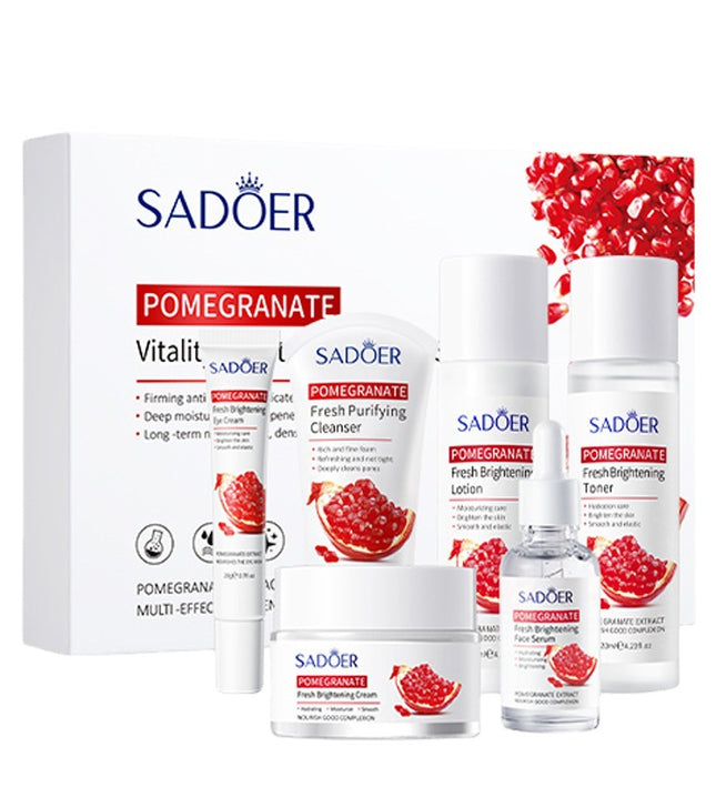 SADOER Pomegranate Whitening Hydrating Anti Aging Firming Beauty Skin Care Set