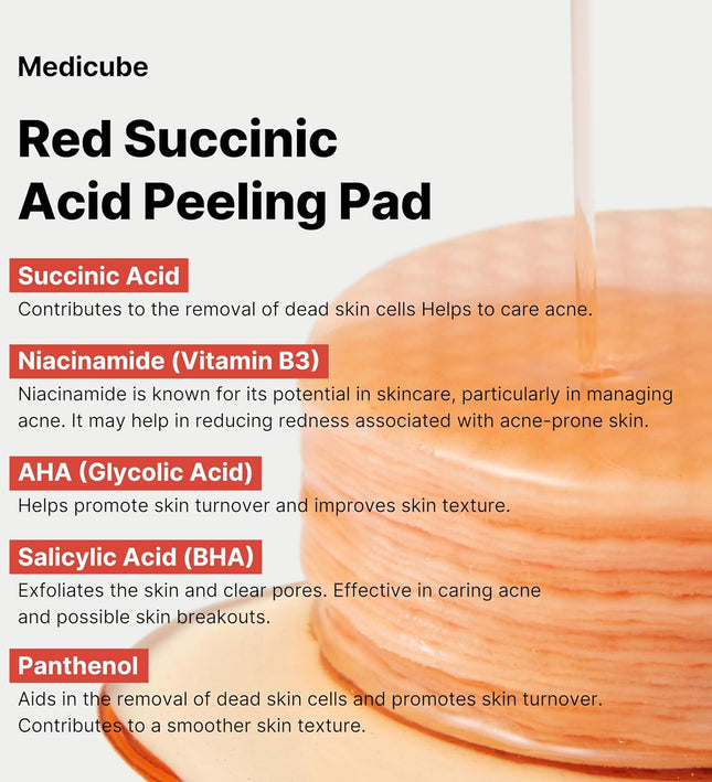 Medicube Red Succinic Acid Peeling Pad