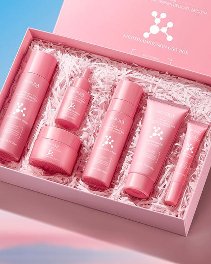 BIOAQUA Private Label Nicotinamide Moisturizing 6-piece Set Custom Korean Cosmetics Whitening Brightening Skin Care Set