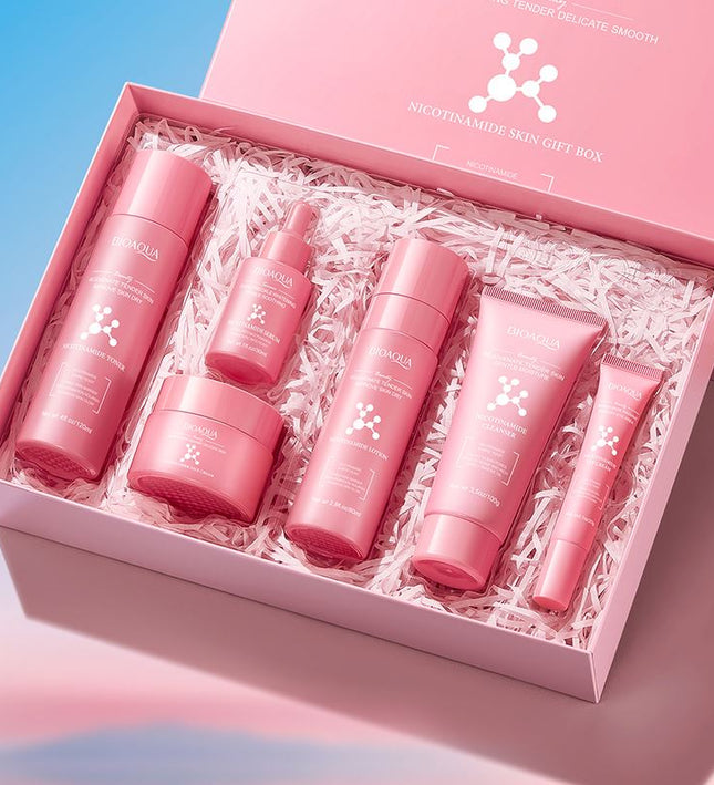 BIOAQUA Private Label Nicotinamide Moisturizing 6-piece Set Custom Korean Cosmetics Whitening Brightening Skin Care Set