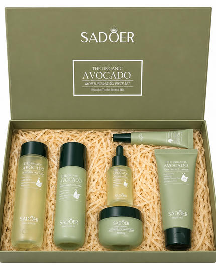 SADOER 6-Piece Avocado Skincare Set