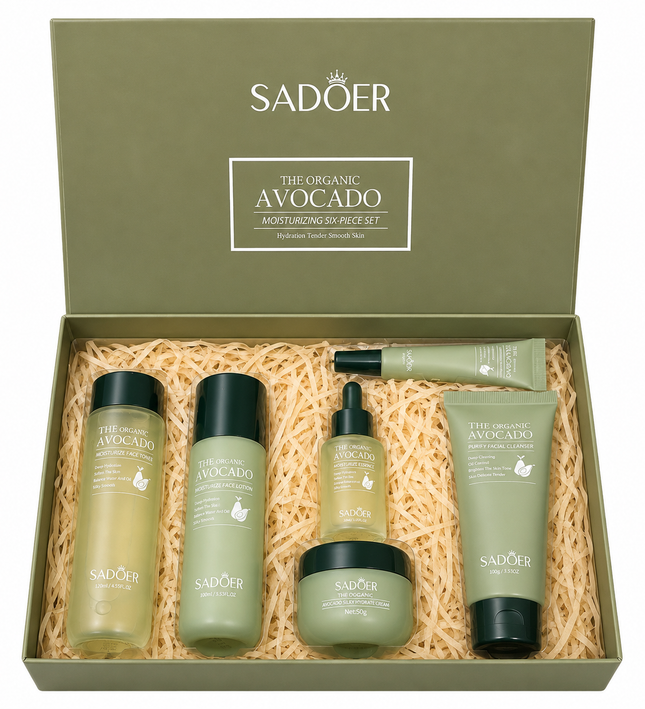 SADOER 6-Piece Avocado Skincare Set