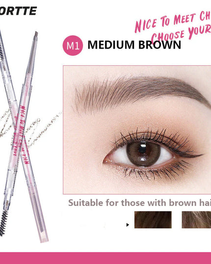 FLORTTE Nice To Meet Chu Slanted Eyebrow Pencil with Brush