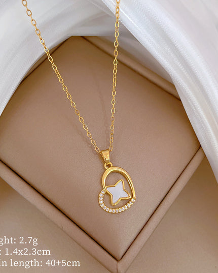 Celestia Star Gold Crystal Necklace