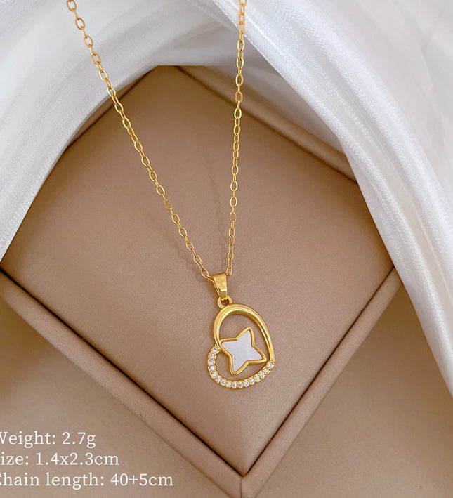 Celestia Star Gold Crystal Necklace