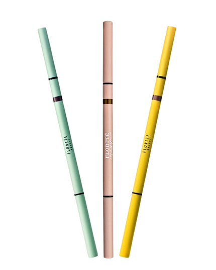 FLORTTE Rotating Double-Ended Eyebrow Pencil with Brush