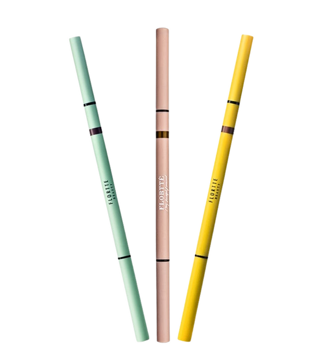 FLORTTE Rotating Double-Ended Eyebrow Pencil with Brush
