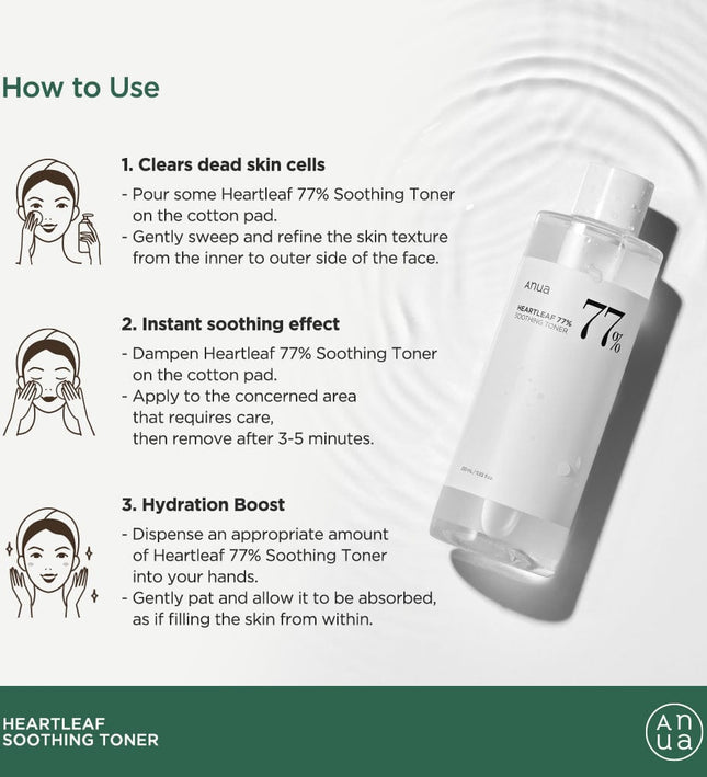 Anua Heartleaf 77% Soothing Toner 250ml
