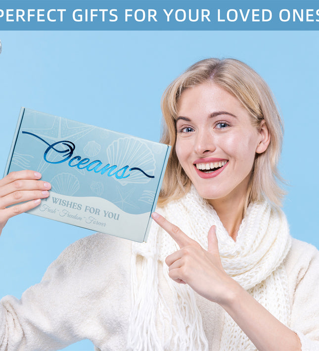 Blue Theme Aroma Candle Bath Gift Box