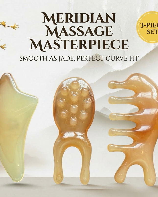 Meridian Massage Gua-Sha Masterpiece 3-Piece Set