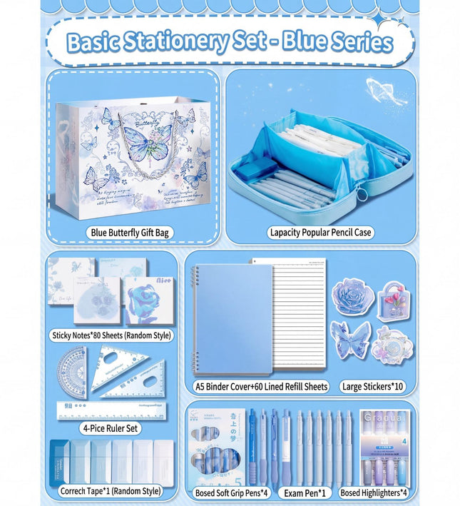 Basic Stationery Gift Set – Pink Series and Blue Series