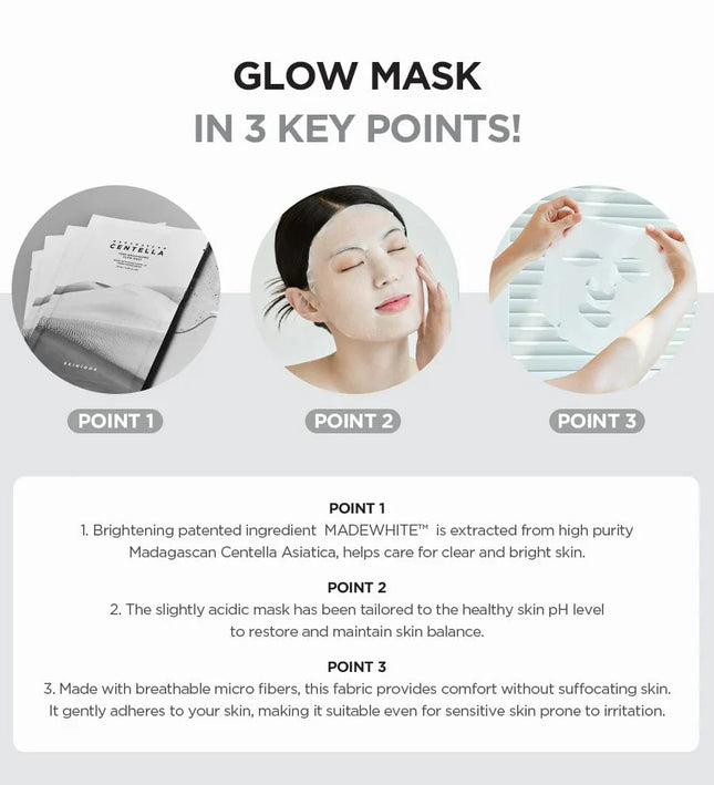SKIN1004 Madagascar Centella Tone Brightening Glow Mask (5 Pack)