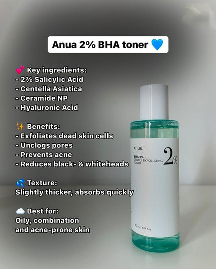 Anua BHA 2% Gentle Exfoliating Toner 150ml