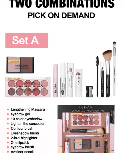Face Makeup Beauty Set A - 11 Items