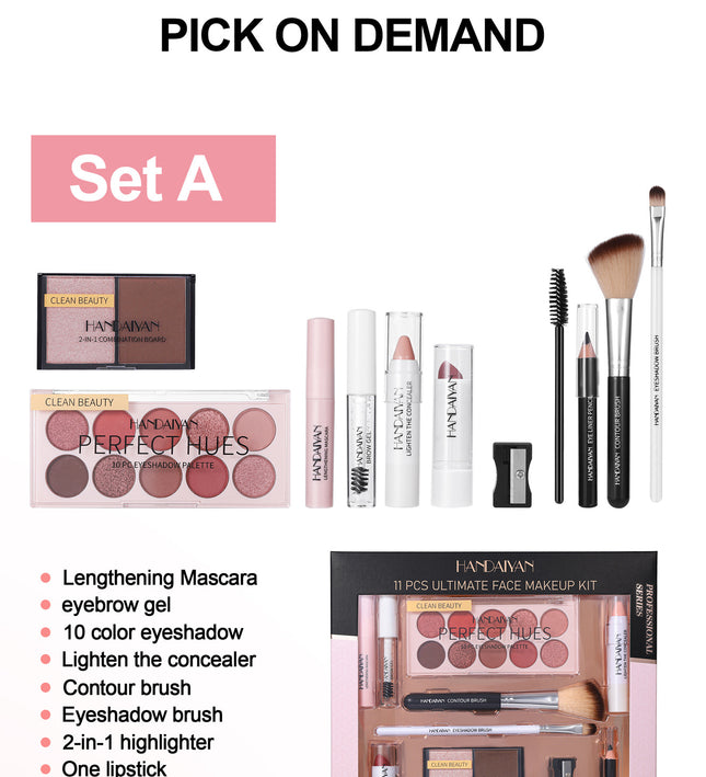 Face Makeup Beauty Set A - 11 Items