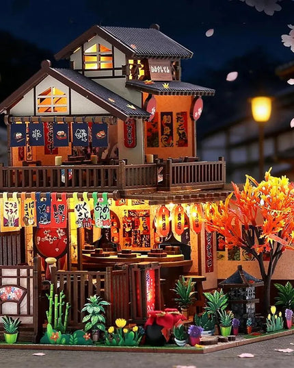 DIY Japanese Sushi House Miniature Dollhouse Kit