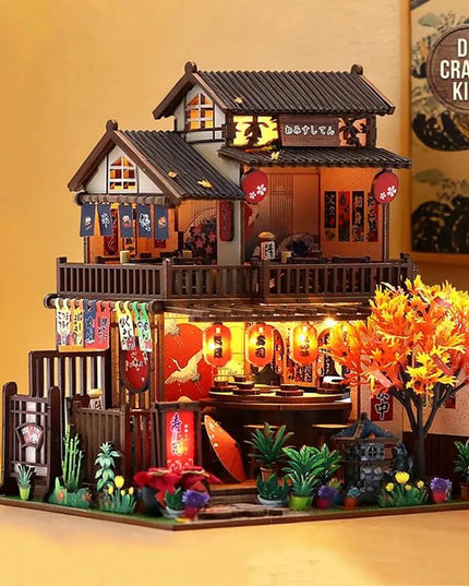 DIY Japanese Sushi House Miniature Dollhouse Kit