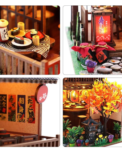 DIY Japanese Sushi House Miniature Dollhouse Kit