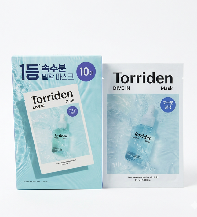 Torriden DIVE-IN Low Molecular Hyaluronic Acid Mask 10 Pack