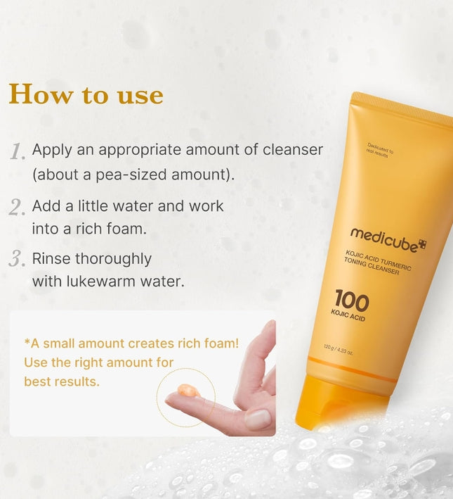 Medicube Kojic Acid Turmeric Toning Cleanser