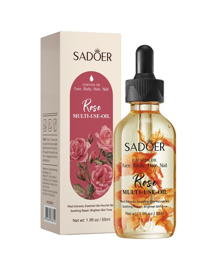 SADOER Rose Multi-Use Beauty Face and Body Oil – 55ml