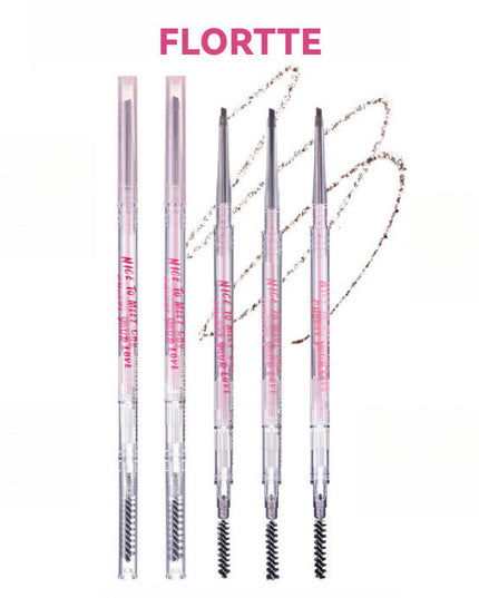 FLORTTE Nice To Meet Chu Slanted Eyebrow Pencil with Brush