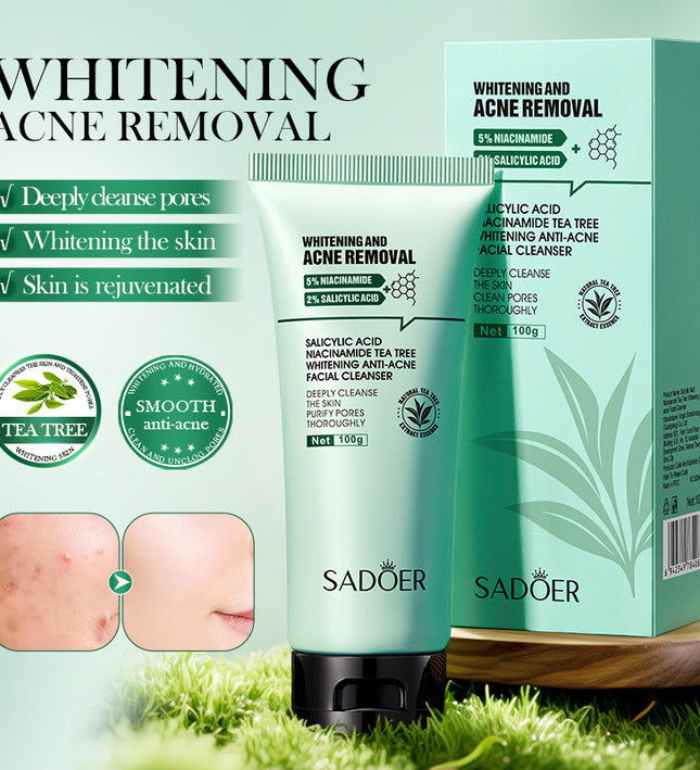 SADOER Salicylic Acid + Niacinamide Tea Tree Anti-Blemish Skincare 5-Piece Set
